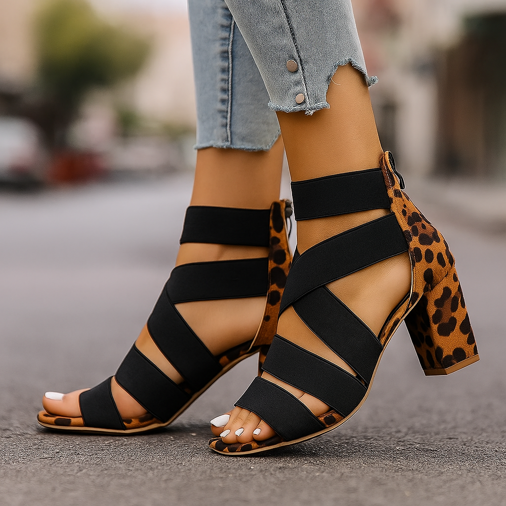 Yellow leopard / AU 10 (US 12)