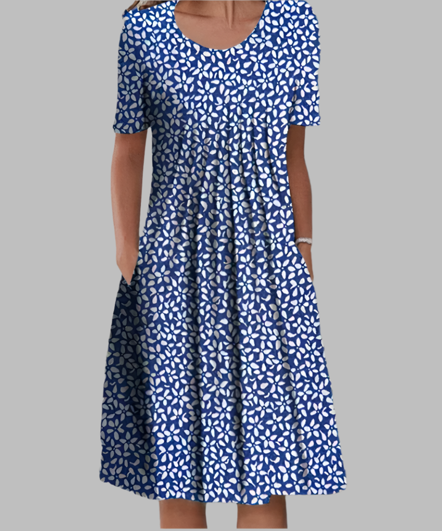 Blue with Flowers / 3XL