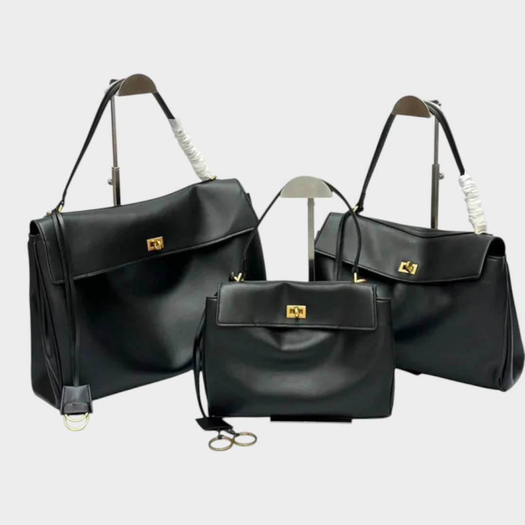 Small 23x10x8 cm / Black-Gold Hardware