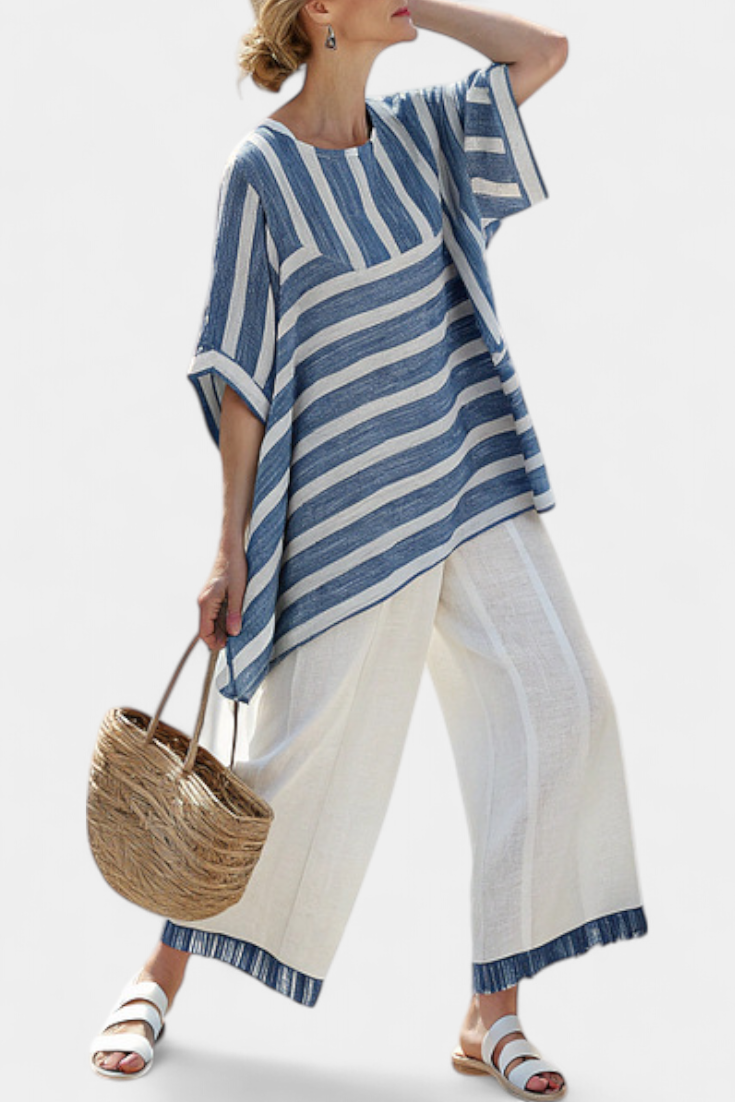Blue Striped / 5XL