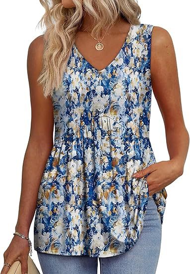 Yellow Blue Flowers / 2XL