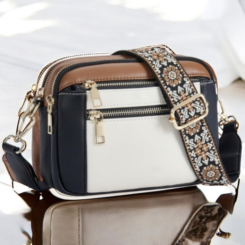 Beige with Black & Brown