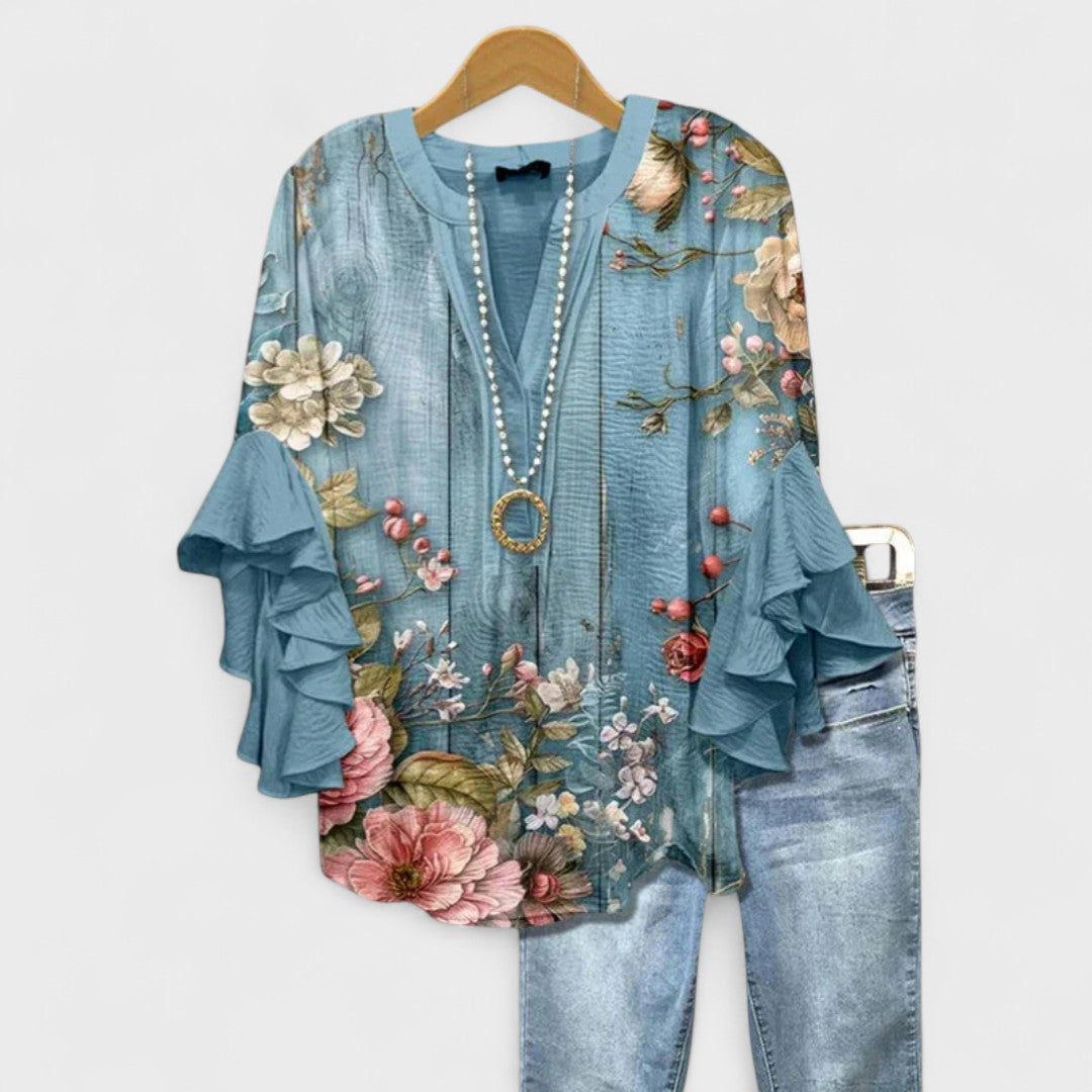 Floral Blue / 6XL