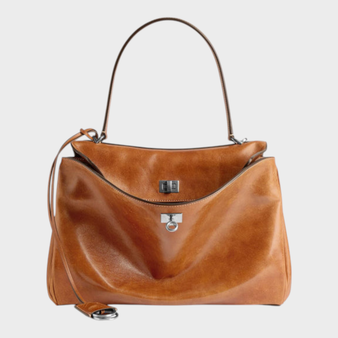 Small 23x10x8 cm / Retro Golden Brown-Silver Hardware